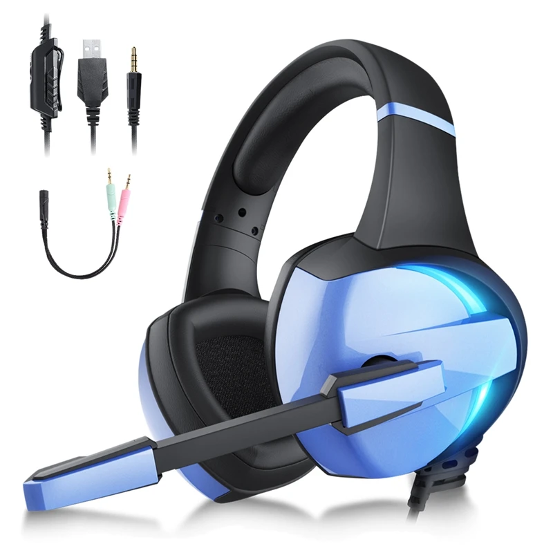 

GM-7 Gaming Headset With Mic Surround Bass Sound Headphones Noise Canceling LED Lights For PS4 PC