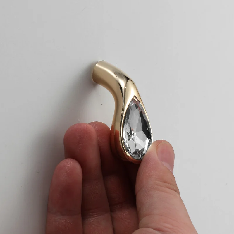 Роскошная хрустальная металлическая ручка для выдвижного ящика двери мебели