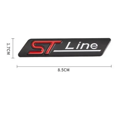 

3D металлический логотип ST Line, значок на задний багажник автомобиля, эмблема, наклейка на крыло для Ford STLine Focus Fiesta Mondeo, аксессуары