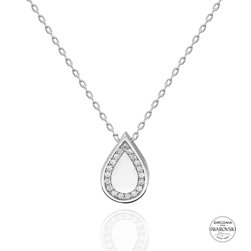 

Серебро 925 пробы Swarovski Цирконий драгоценный камень капля Цепочки и ожерелья