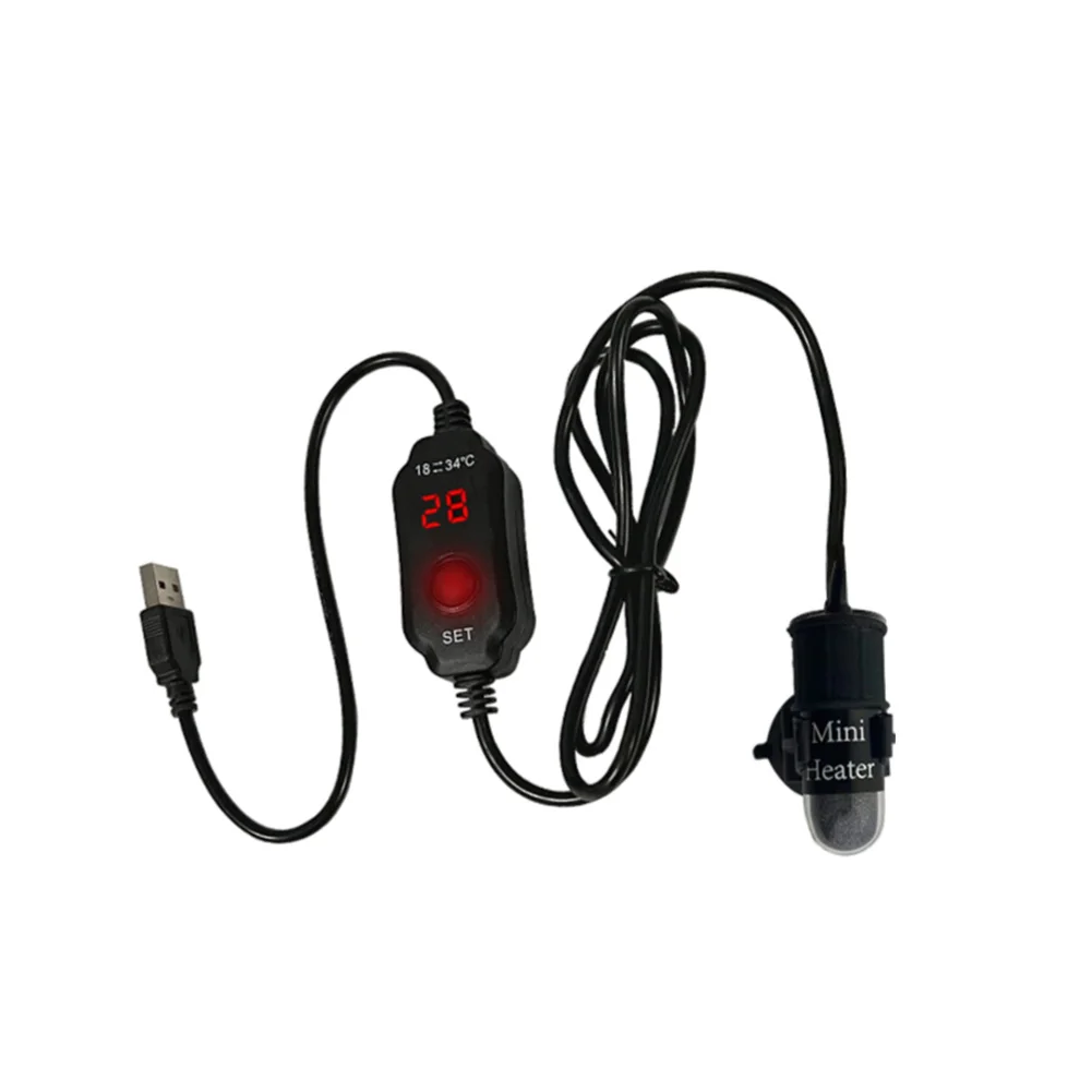 USB-нагревательное решение для аквариума. Компактная погружная конструкция.