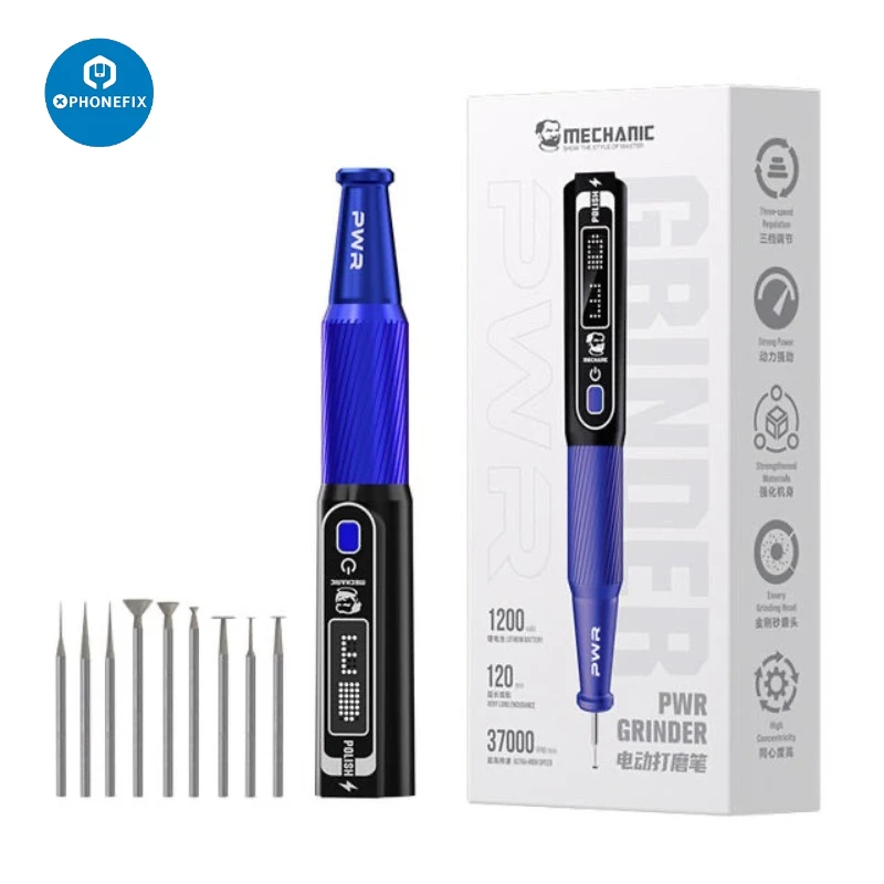 

MECHANIC PWR Многофункциональный аккумулятор большой емкости с высоким крутящим моментом, электрическая шлифовальная ручка для печатной платы телефона, полировка BGA, удаление рамки