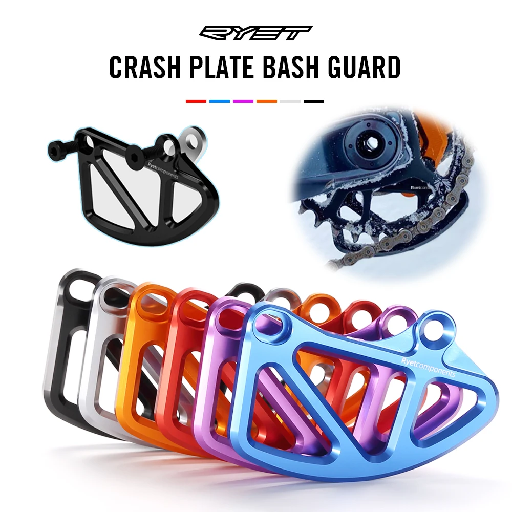 

2022 RYET MTB Bicycle Chain Guide BASH GUARD Mountain Bike Chains Stabilizer 28-32T 34-36T Bicycle Chainring Protector PLATE