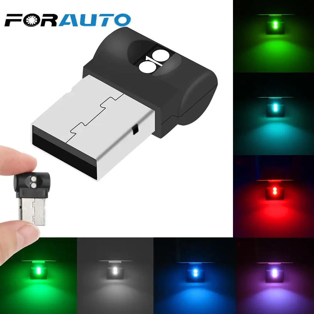 

Автомобильный внутренний светодиодный атмосферный светильник, мини USB автомобильный светильник для ног, подключи и играй, аварийный светил...