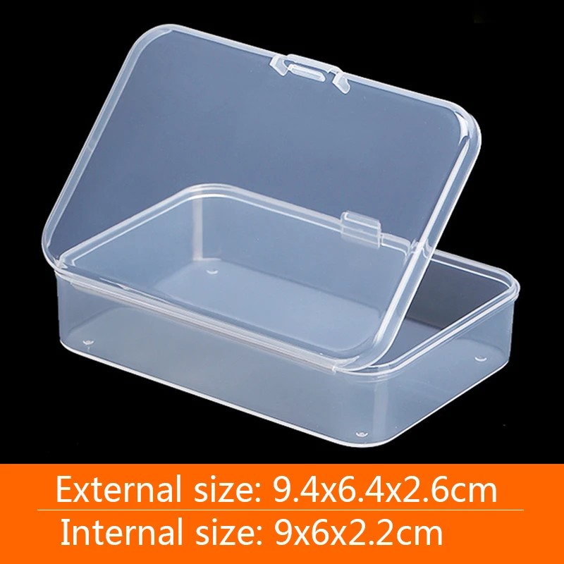 

Boxes Rectangle Clear Plastic Jewelry Storage Case Container Packaging Box for Earrings Rings Beads Collecting Small Items