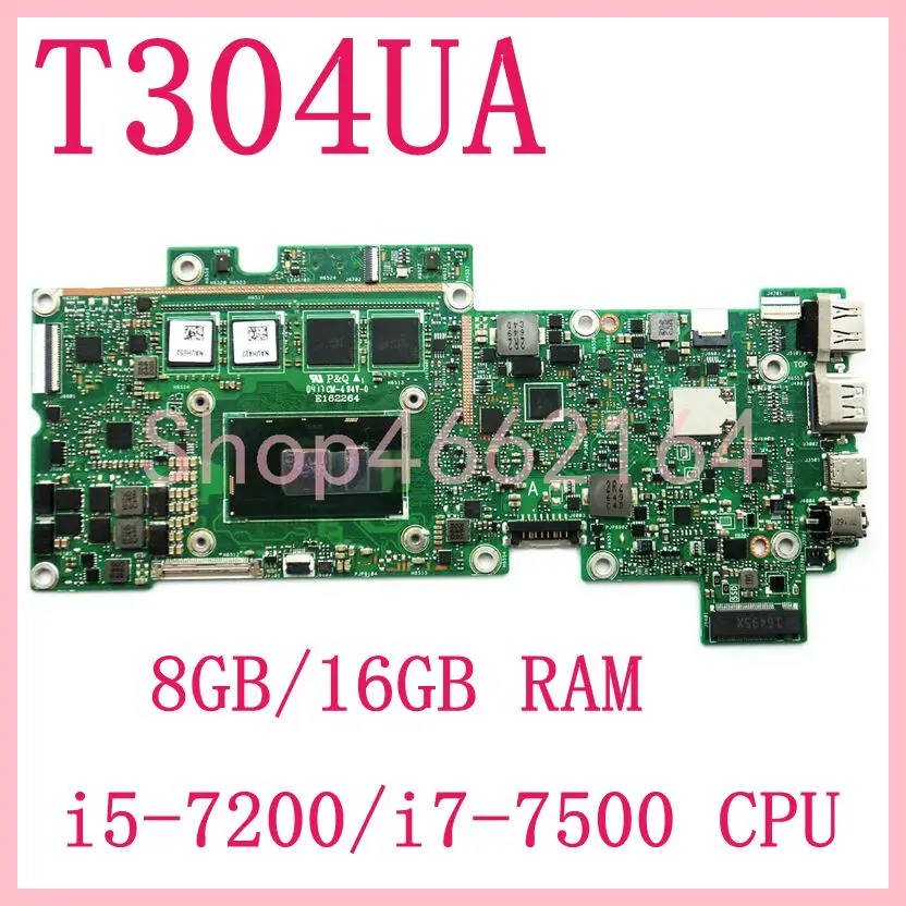 T304UA I5-7200U/I7-7500U CPU 8GB/16GB RAM Notebook Материнская плата ASUS T304U материнская для ноутбука