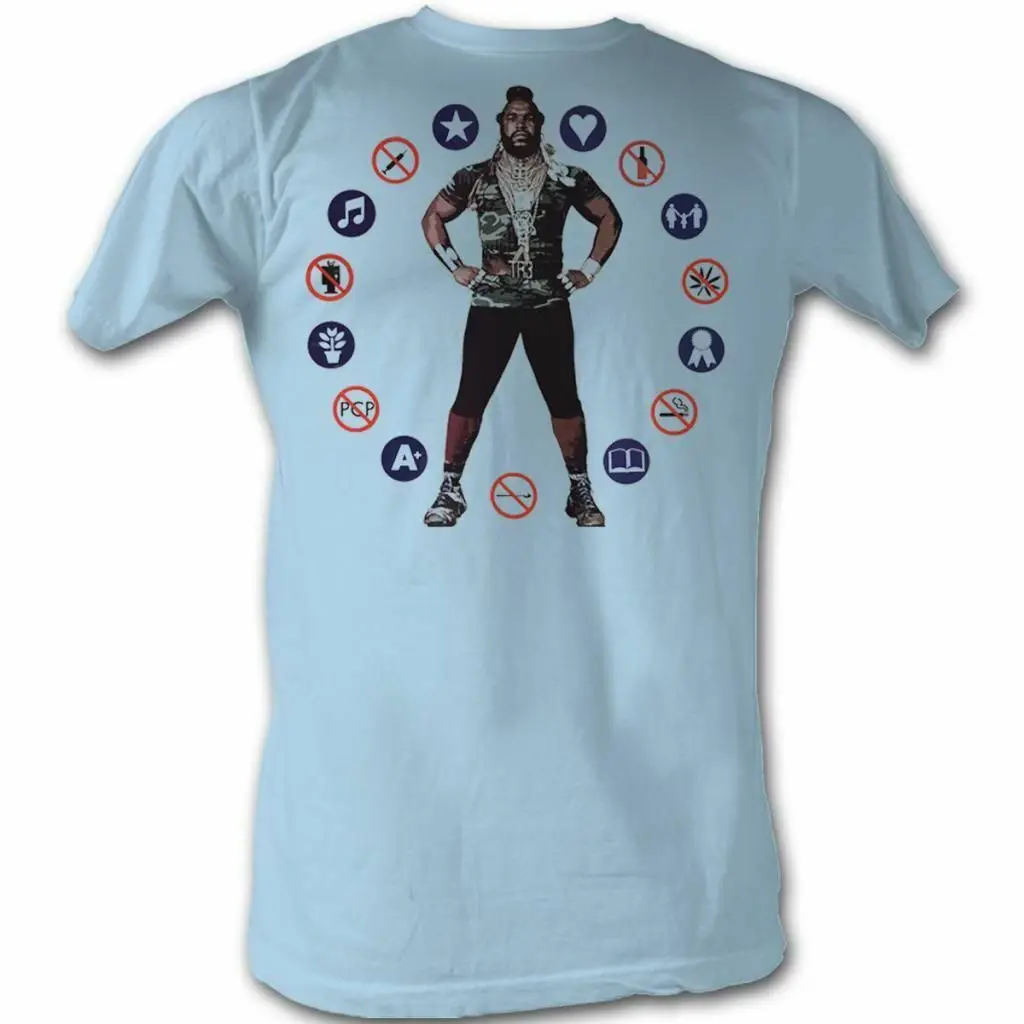 Футболка Mr T No Way Sucka светильник цвет голубой/лиловый