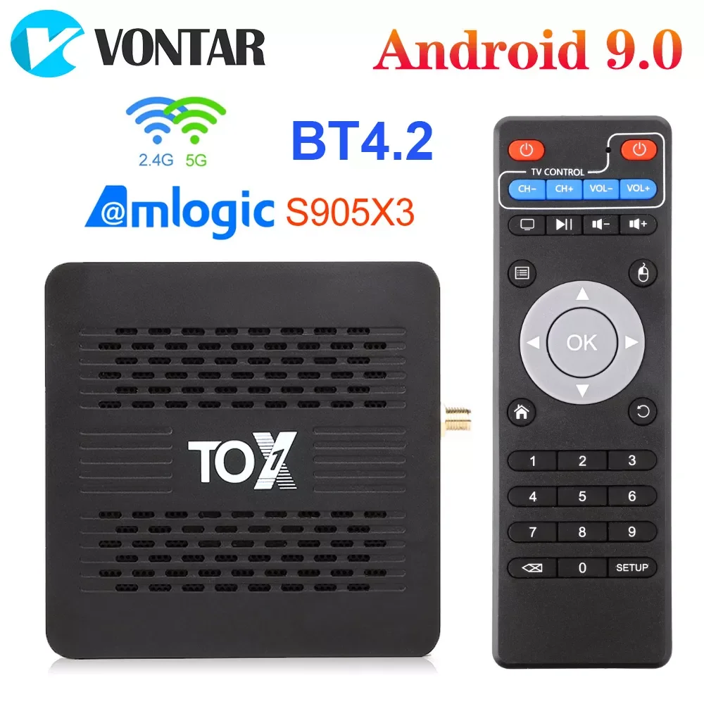 

ТВ-приставка TOX1 на Android 9, 4 + 32 ГБ, Wi-Fi 1000 м
