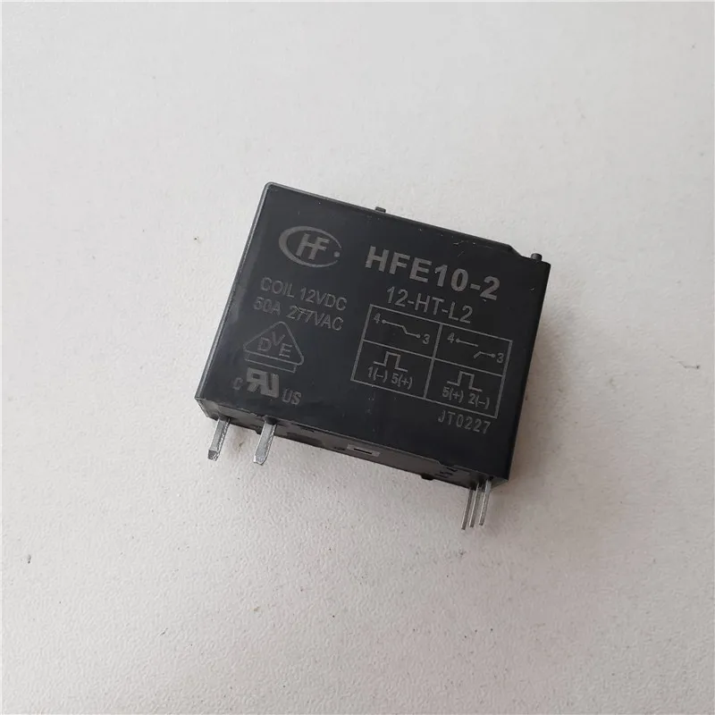 

2pcs Double Coil Relay HF Relays HFE10-2-12-HT-L2 HFE10-2-24-HT-L2 277V 50A 5 pin Relay With Manual Switch