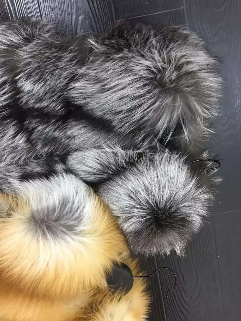 90cm long real fox fur vest luxury gilet waistcoat elegant fashion winter women's natural fox fur jacket