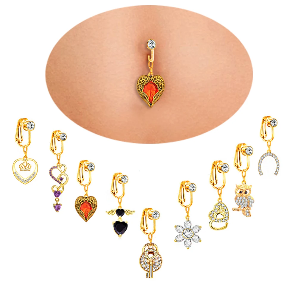 

Faux Fake Belly Butterfly Fake Belly Piercing Butterfly Clip On Umbilical Navel Fake Pircing Butterfly Cartilage Earring Clip