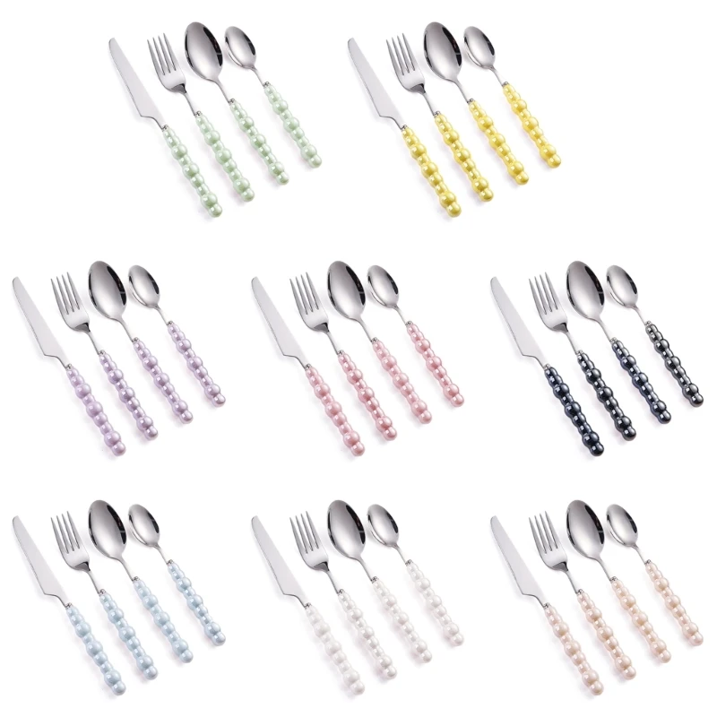 

Flatware Set with Ceramic Handles Tableware Set Dinnerware Set for Kitchen