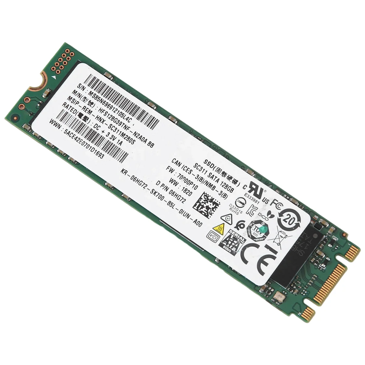 Для SK SC311 128 ГБ SATA SSD HFS128G39TNF-N2A0A M.2 6 Гбит/с для настольного портативного компьютера