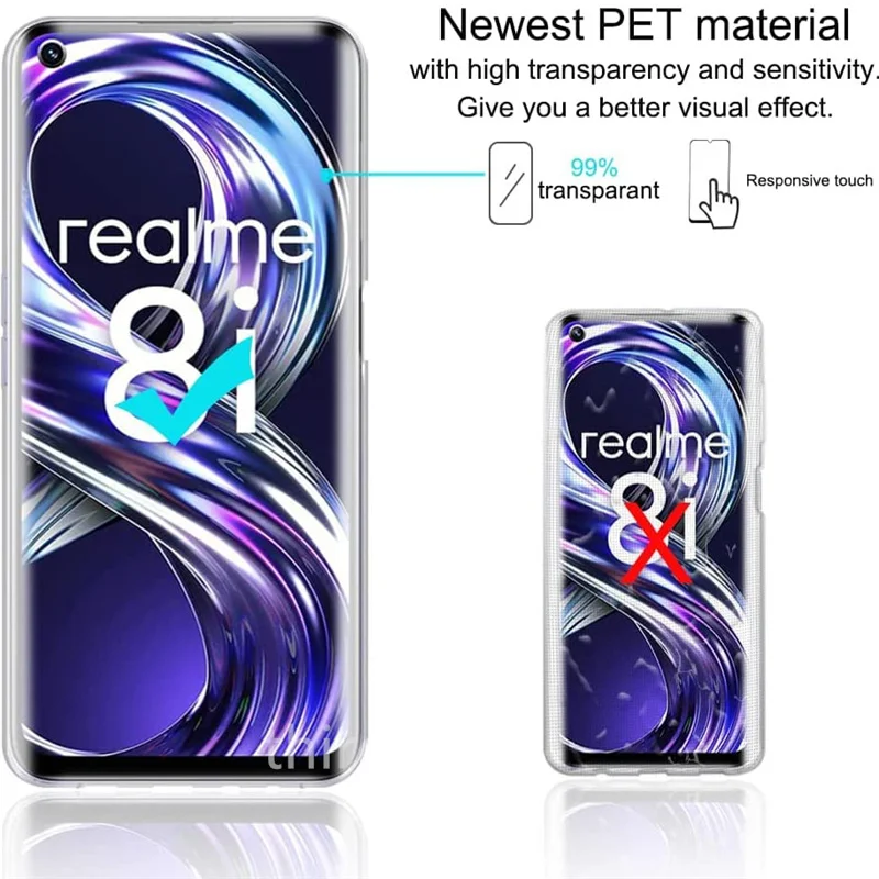 Силиконовый ТПУ чехол для OPPO A36 A76 A16S Find X5 X3 Lite NEO двойной прозрачный Realme 9i C21Y 8i C25Y 360
