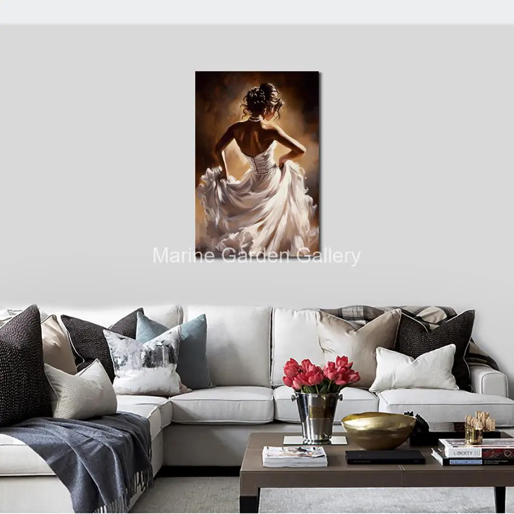 Ручная роспись текстурированный холст Художественная фигурка картина маслом