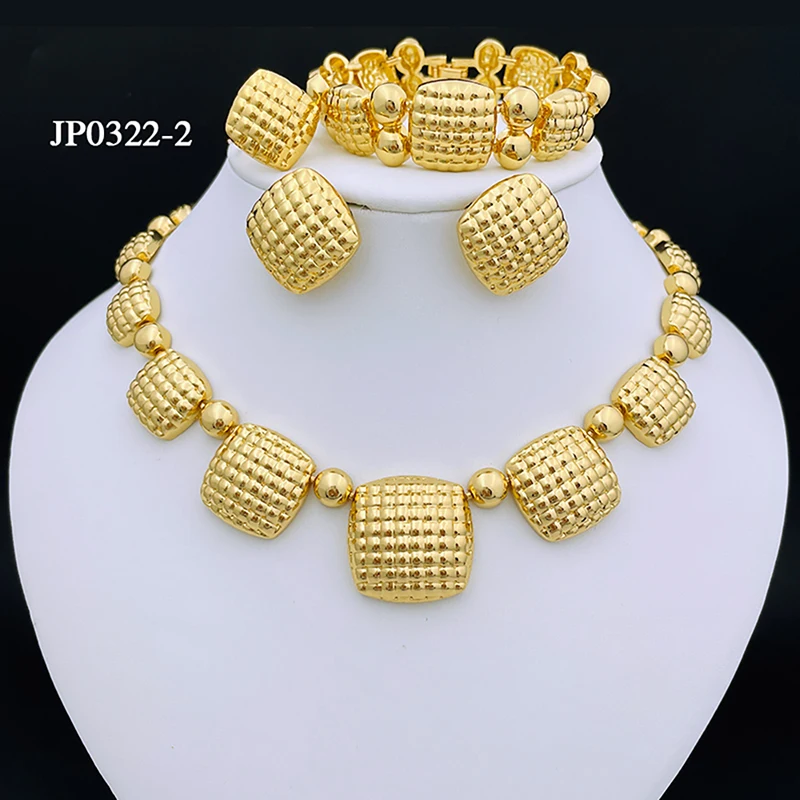 

Turkey Jewelry Sets For Women Italian Gold Color Necklace Set Wedding Banquet Party Jewelry Free Shipping