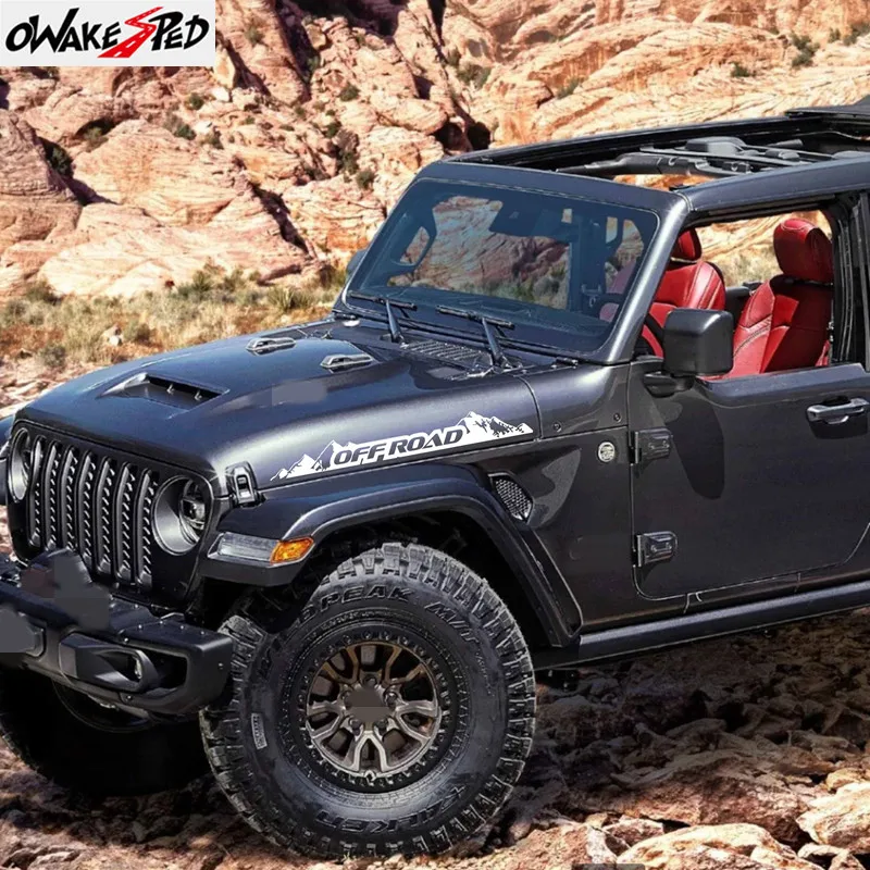 Для Jeep Wrangler JK JL TJ YJ накладка на капот автомобиля боковые наклейки карта мира