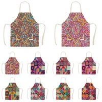 kitchen apron sketch bible mandala middle east armenia india sleeveless cotton linen aprons for women home cleaning tools wq840
