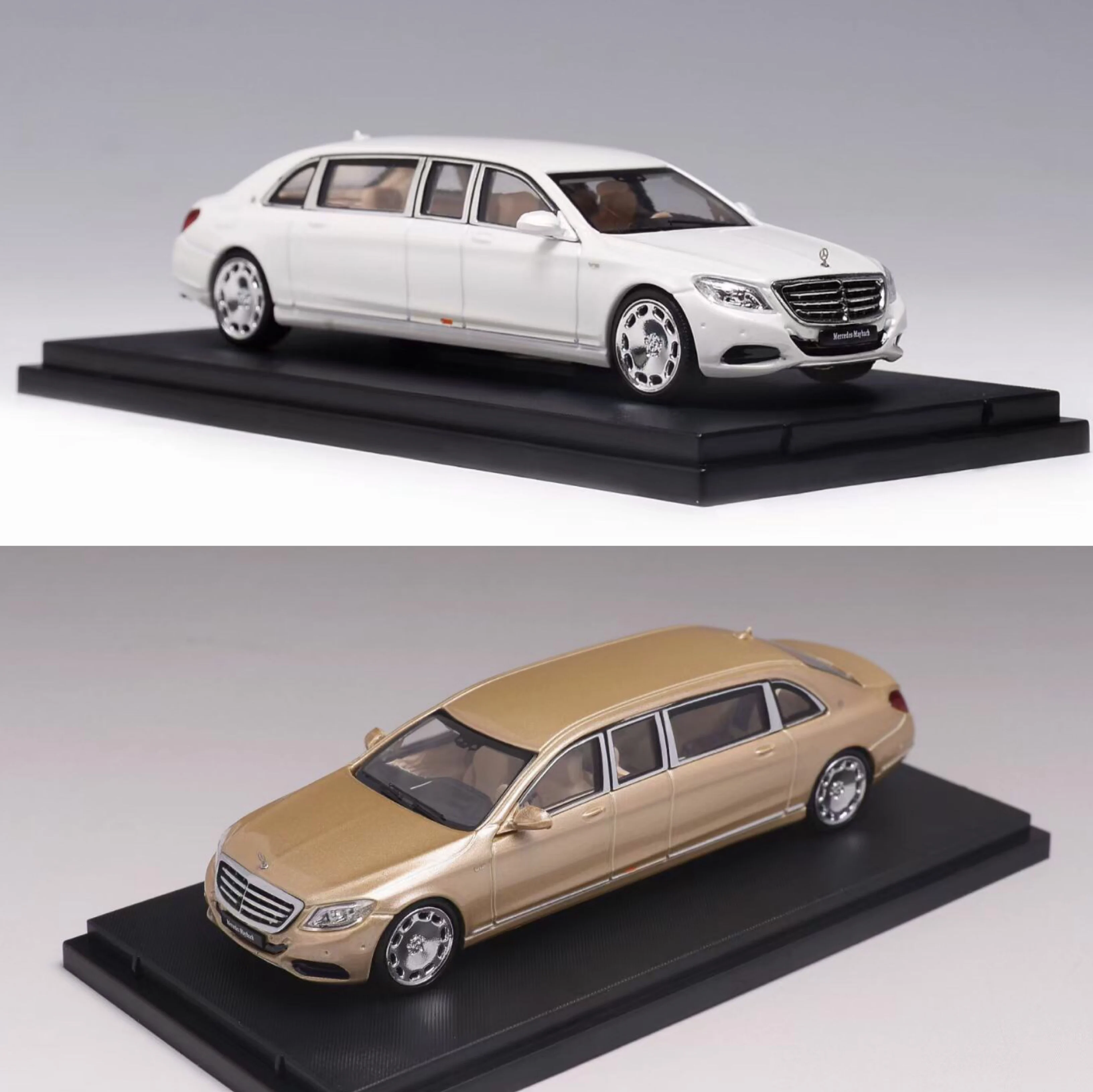 

SH белые стойки охотничьи золотые 1:64 Mercedes-Benz S600 Pullman 2019 коллекционные модели автомобилей из сплава декоративные подарки