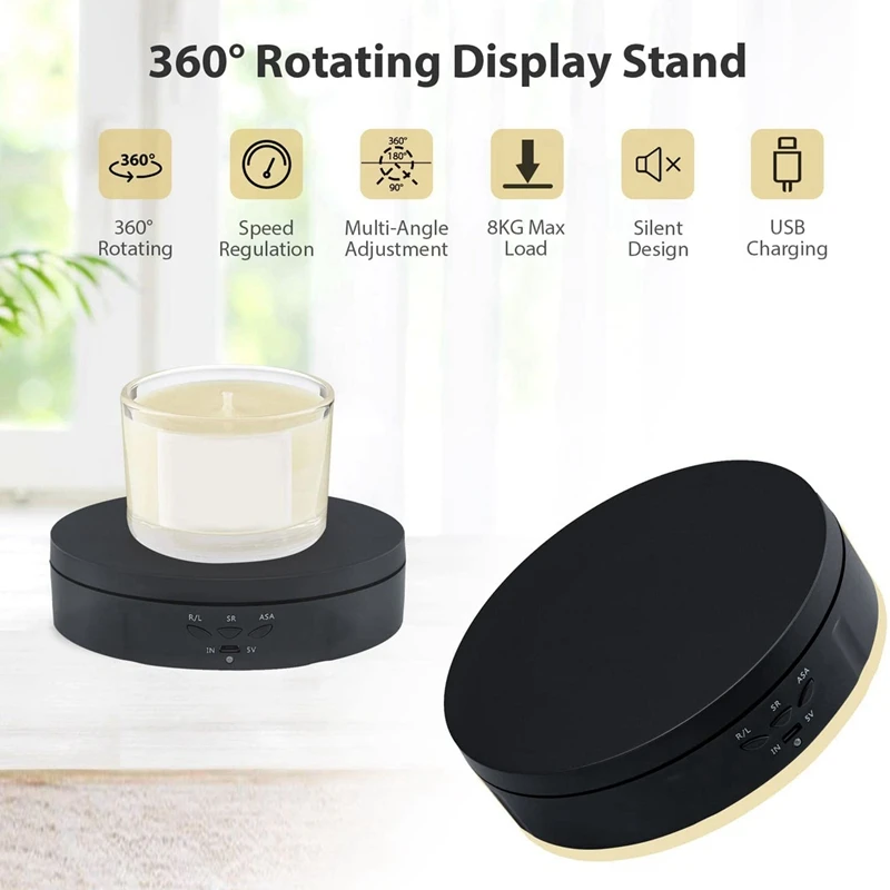 360 Degree Electric Turntable For Photography Revolving Stand Display For Displaying Jewelry,Digital Products