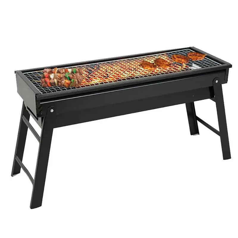 

Stainless Steel Barbecue Grill Charcoal Barbecue Grill BBQ Carbon Grill Outdoor Folding Portable Barbecue Stove Househ Tool 2023