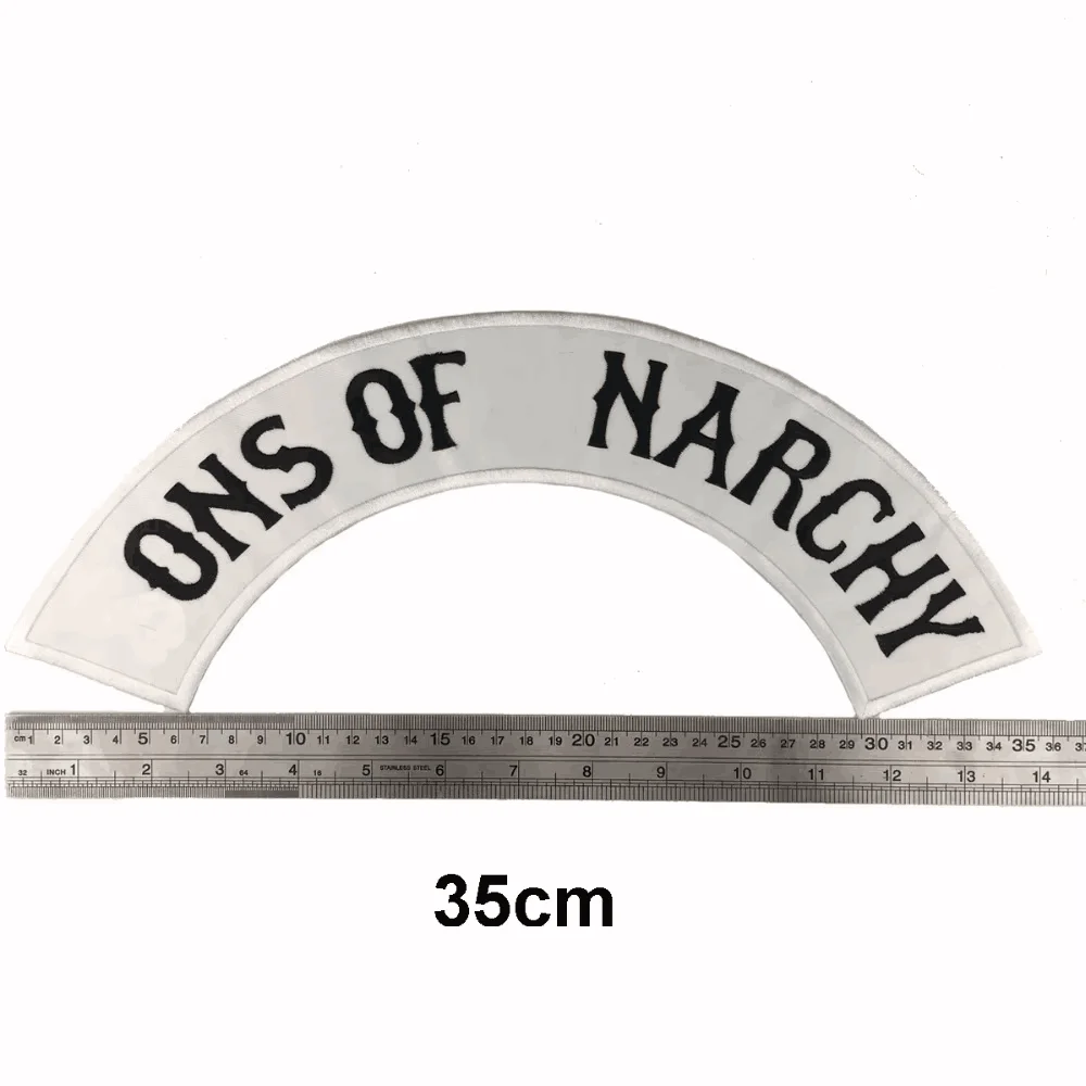 SOA оригинальные нашивки на спине с вышивкой Сын черные железные для одежды