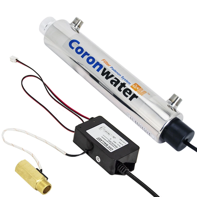 УФ-фильтр для воды с переключателем потока 2 галлона в минуту 12 В для стерилизации бытовой воды