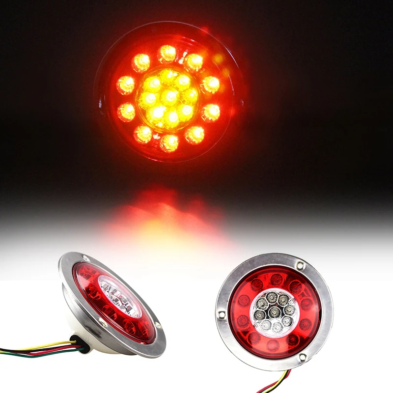 4 3 дюймов круглая фотография грузовик прицеп тормоз стоп-сигнал задний фонарь