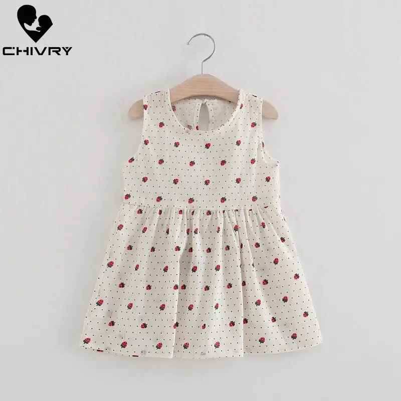 Детские летние платья детское платье без рукавов для маленькой девочки с
