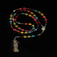 santa muerte festival rosary saint of death dead occult mexican death reaper jewelry rainbow skull skully offering sacrifice s