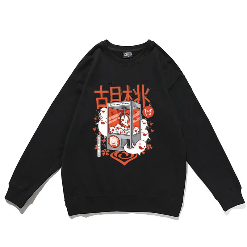 

Уличная одежда с японским аниме Genshin, пуловер Ху Тао, Свитшот унисекс, пуловеры оверсайз с принтом, Свободный свитшот в стиле Харадзюку, топы