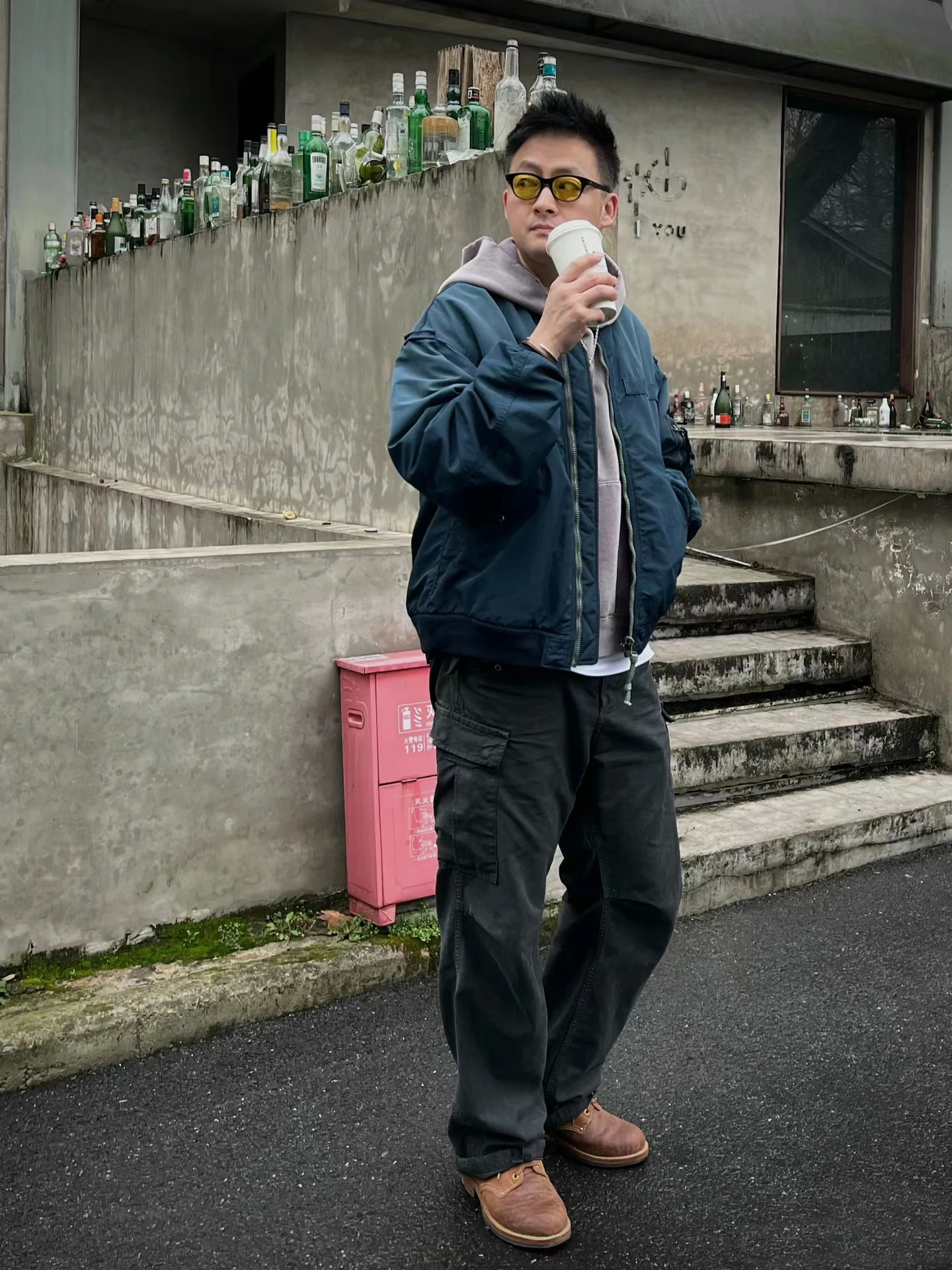 VISVIM FIL 23AW THORSON MA1 Японская потертая летная куртка окрашенная грязью