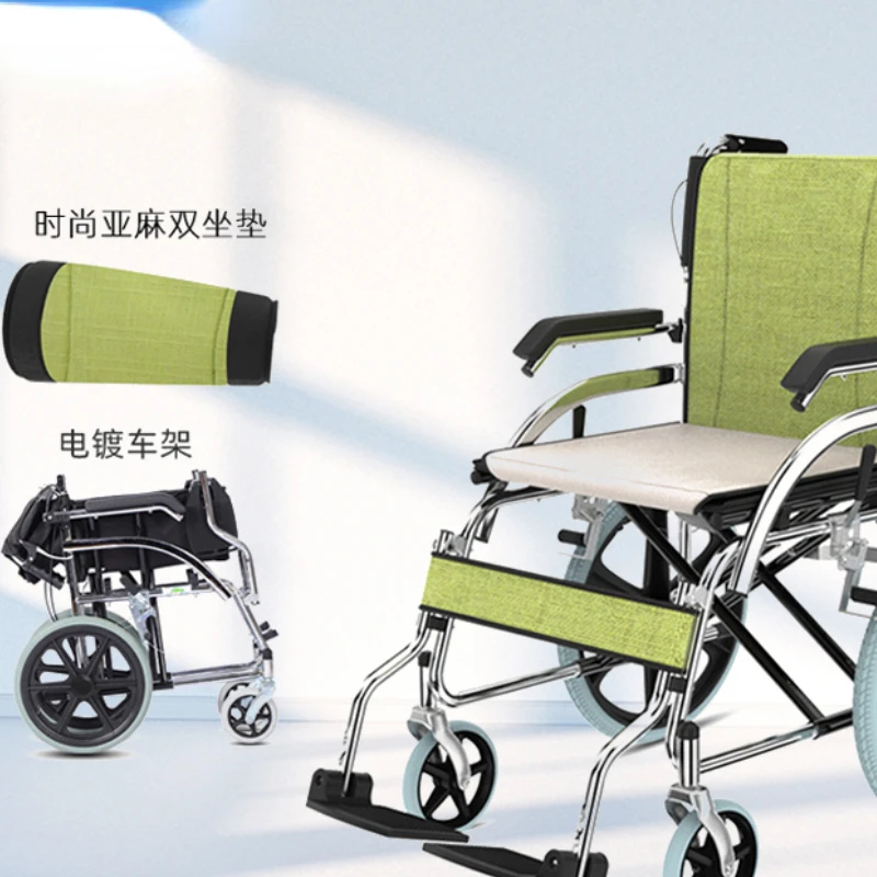 

Недорогая легкая прочная амортизирующая Складная Автомобильная инвалидная коляска из алюминиевого сплава для пожилых людей