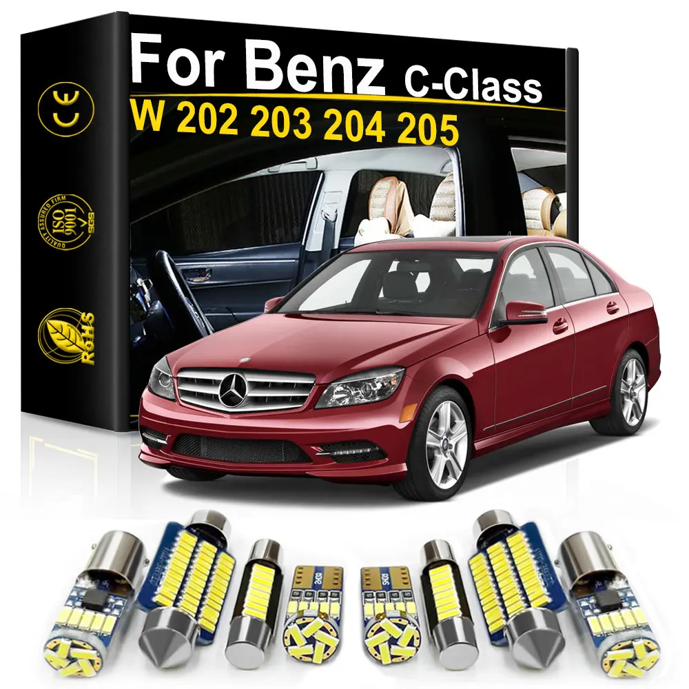 Luz LED Interior para puerta de coche, accesorio Canbus para Mercedes Benz clase C W202 W203 W204 W205 S203 S204 C203 C204
