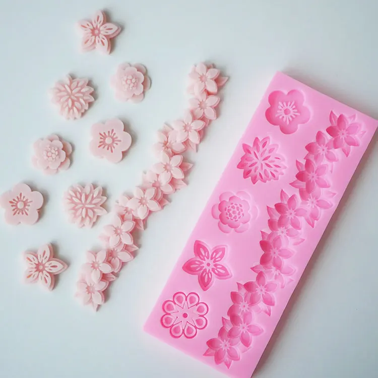 Форма для выпечки в виде цветка силиконовая форма помадки из смолы инструмент