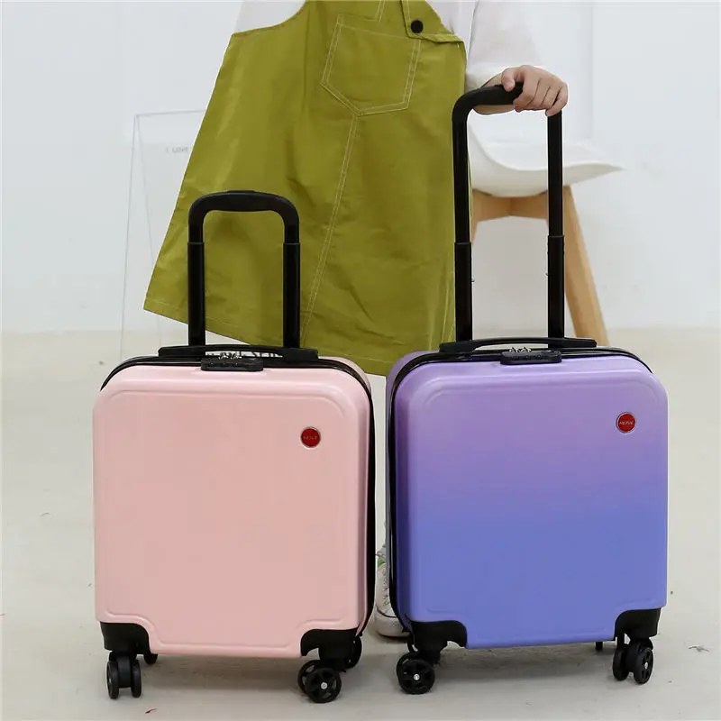 New 18 Inch Suitcase Student Trolley Case Large Capacity Rolling Luggage Wheel Cabin Trolley Luggage Bag Carry on Kids Luggage