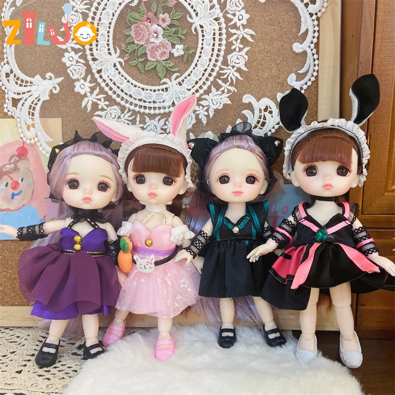 1/8 Bjd куклы игрушки 16 см куклы игрушки для девочек Милая многосоставная кукла с одеждой наряд Модная кукла детские игрушки подарок на день рождения