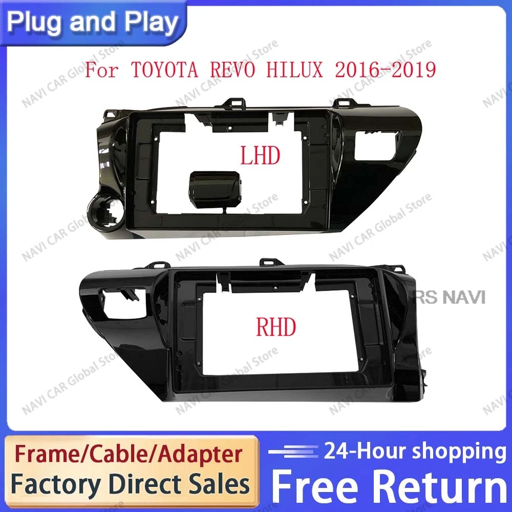 NAVI 10 1 дюймовая рамка для Toyota REVO HILUX 2016-2019 автомобильный радиоприемник DVD приборная