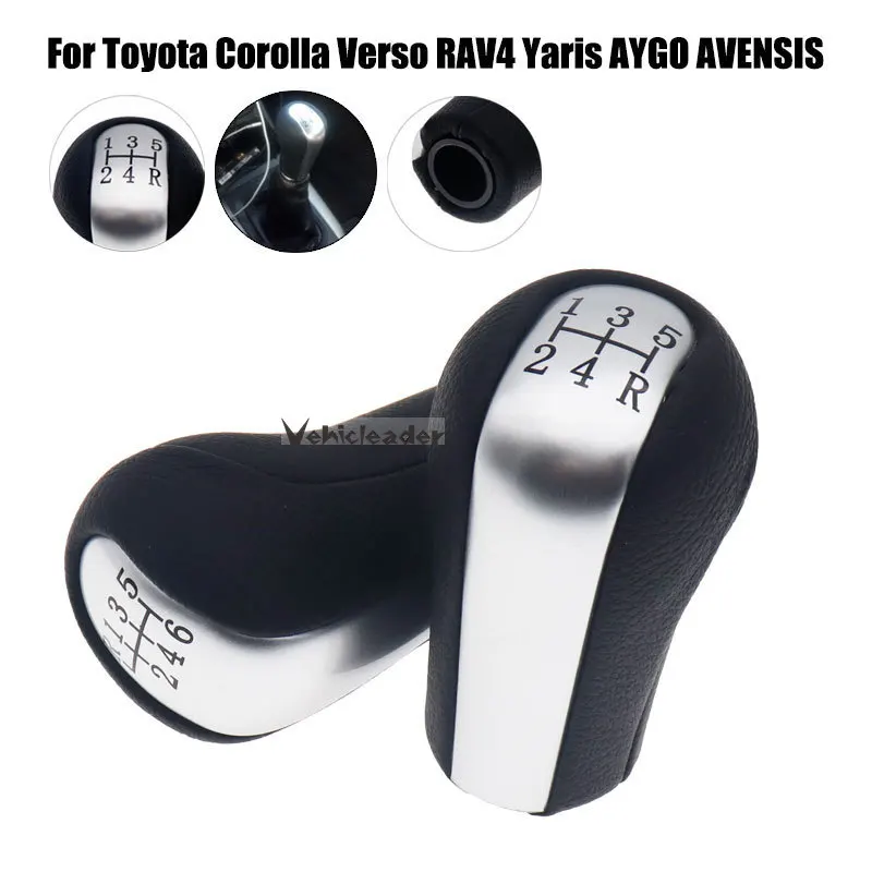 

5/6 Speed MT Car Gear Shift Knob For TOYOTA Corolla RAV4 Verso Yaris Matte PU Leather Gearshift Shifter Lever Stick Accessories