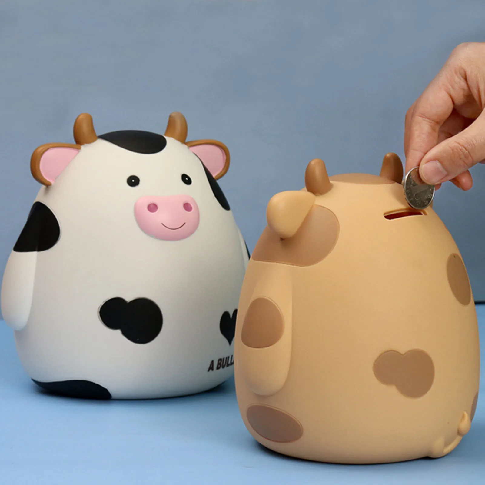 Cute Cow Piggy Bank Money Plastic Coin For Attracting Money Jar Coins Money Box Large Savings Box Coins Child Brithday Gift cute cow piggy bank money plastic coin money box large savings box coin money bank children s easter gifts