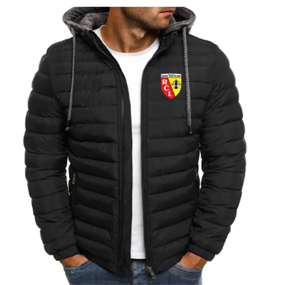 

2023 Euro Club Rc Lens Printed New Jacket Men Long Sleeve Outerwear Clothing Warm Coats Padded Thick Parka Slim Fit Windbreaker