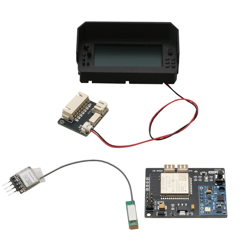 Фото Цифровой цветной OLED-дисплей BoMaS1Set с модулем GPS и опциональным датчиком скорости (Пито) для FPV RC самолетов №2