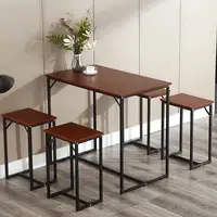 Dining Table Set 4 Chairs 1 Dining Table Set Furniture Modern Wood Table Dining Kitchen Furniture Set Living Room Furniture