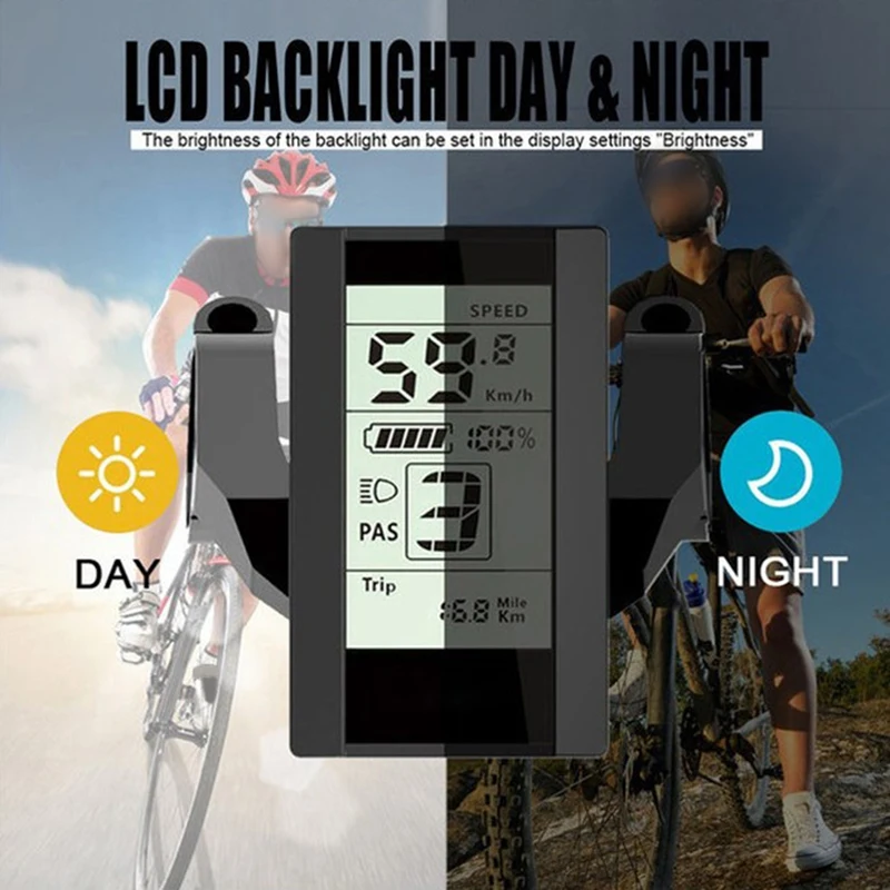 Черный дисплей для электровелосипеда 800S Bafang BBS01 BBS02 HD средний двигатель детали с 1