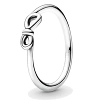 authentic 925 sterling silver sparkling classic infinity knot ring for women wedding party europe pandora jewelry