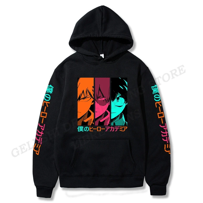 

Sudadera con capucha de My Hero Academia para hombre y mujer, abrigo de Anime Bakugo, Sudadera con capucha de Hip Hop para niños