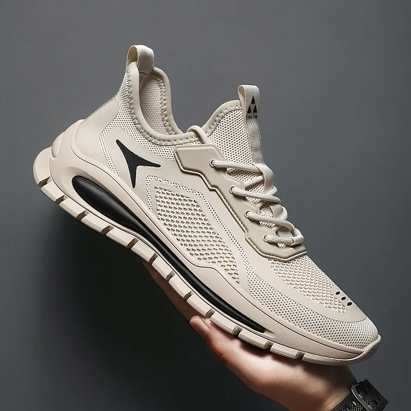 

Кроссовки мужские летние сетчатые, дышащие плетеные, Повседневная модная обувь для бега