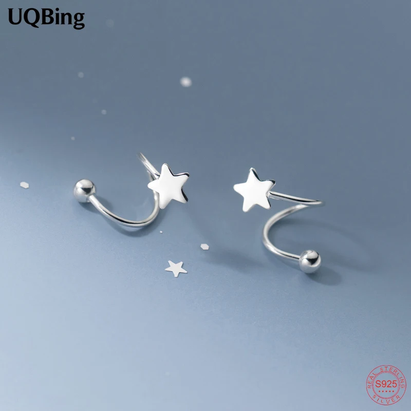 

Серьги-гвоздики из серебра с вращающейся звездой