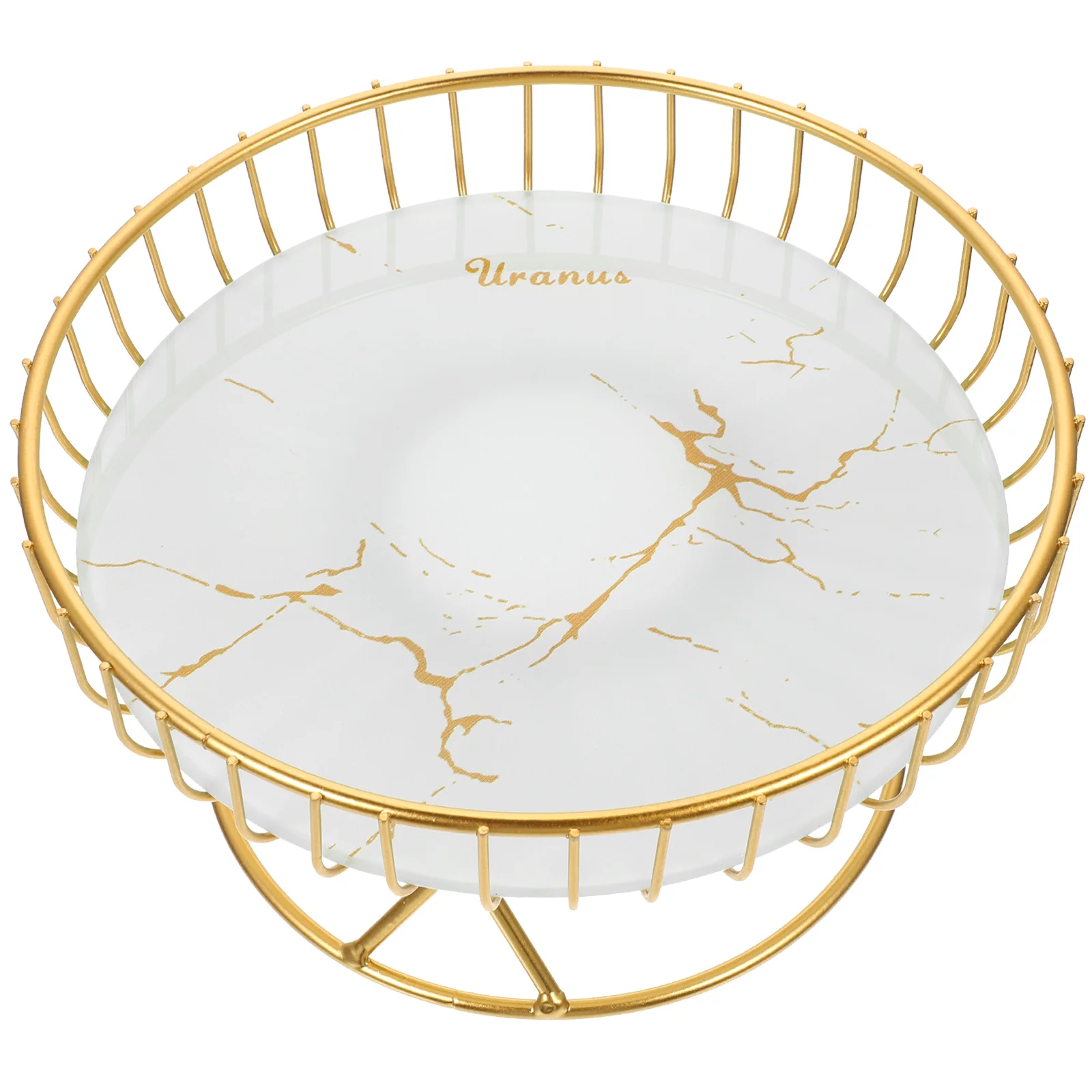 

Kitchen Hollow Decorative Serving Tray Decorative Basket Marble Tray for Vegetable Snack Kitchen