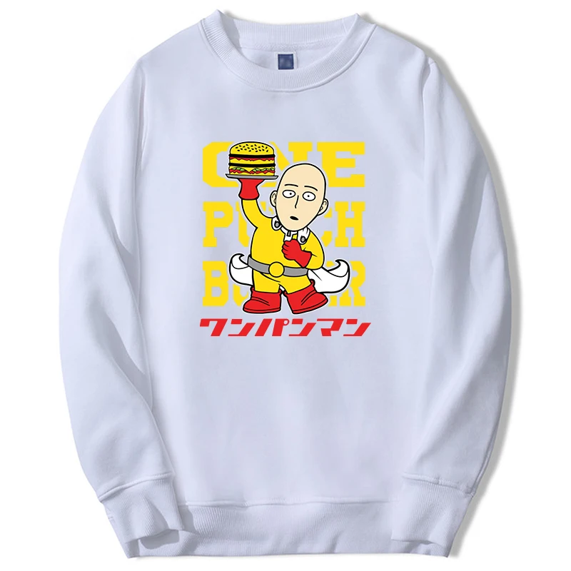 Худи с графическим принтом для мужчин и женщин свитшоты в стиле аниме Сайтама